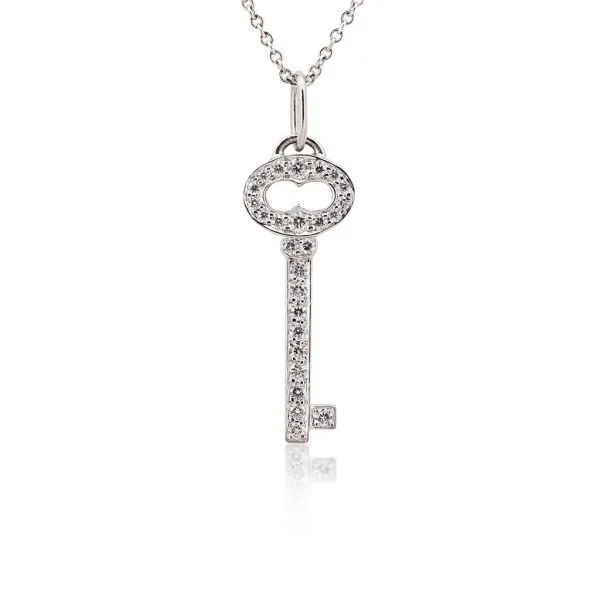 Tiffany diamond deals key pendant